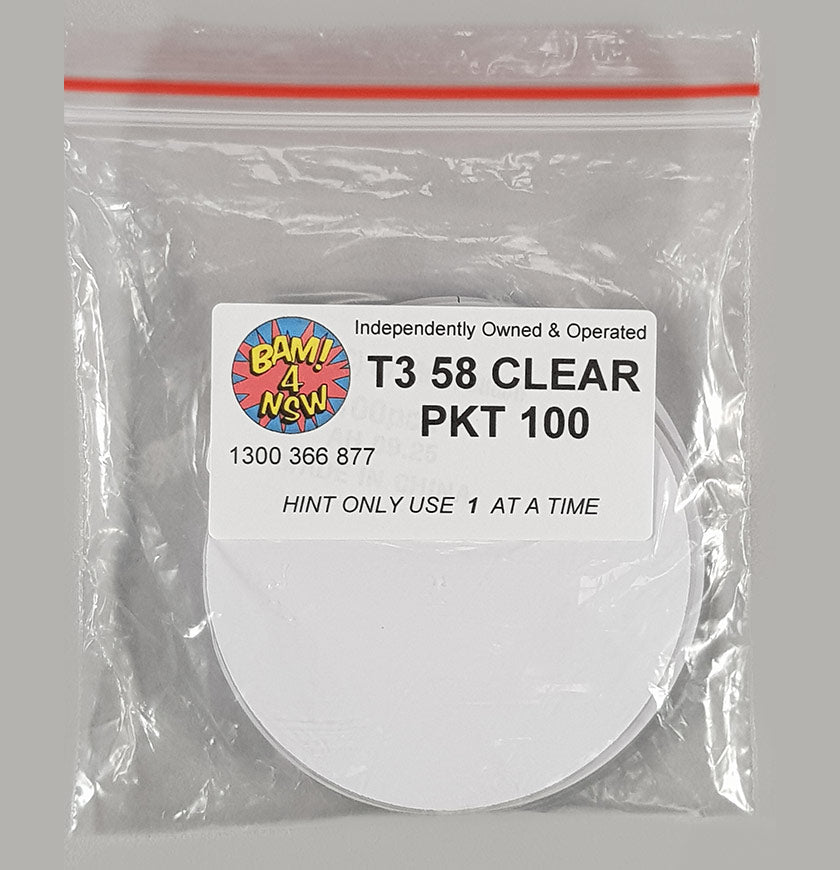 T3 100 Clear Fronts 58mm (T3 58CLEAR )