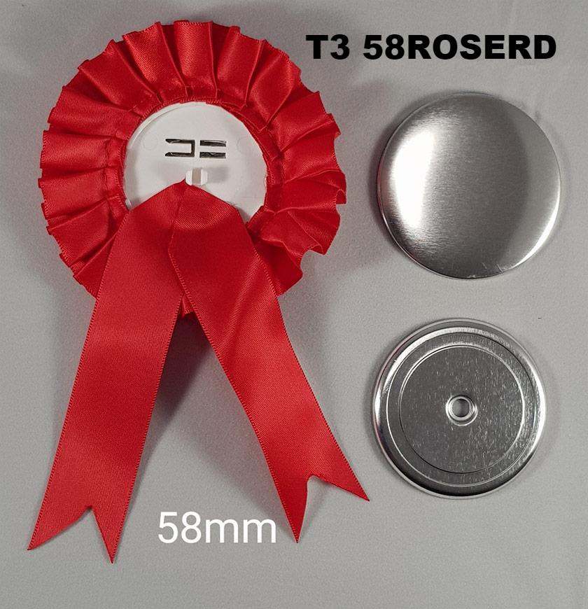 T3 Rosette Badge 58mm ( T3 58ROSERD ) YE BL