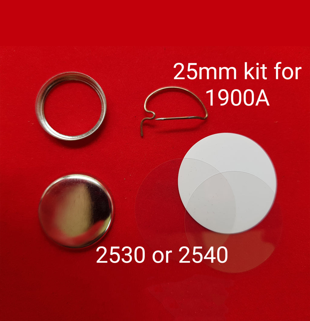 Pin Back Badge kit 25mm ( 2530 2540 )