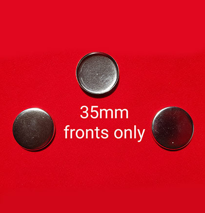 100 Metal Badge Fronts only 35mm (3435 )