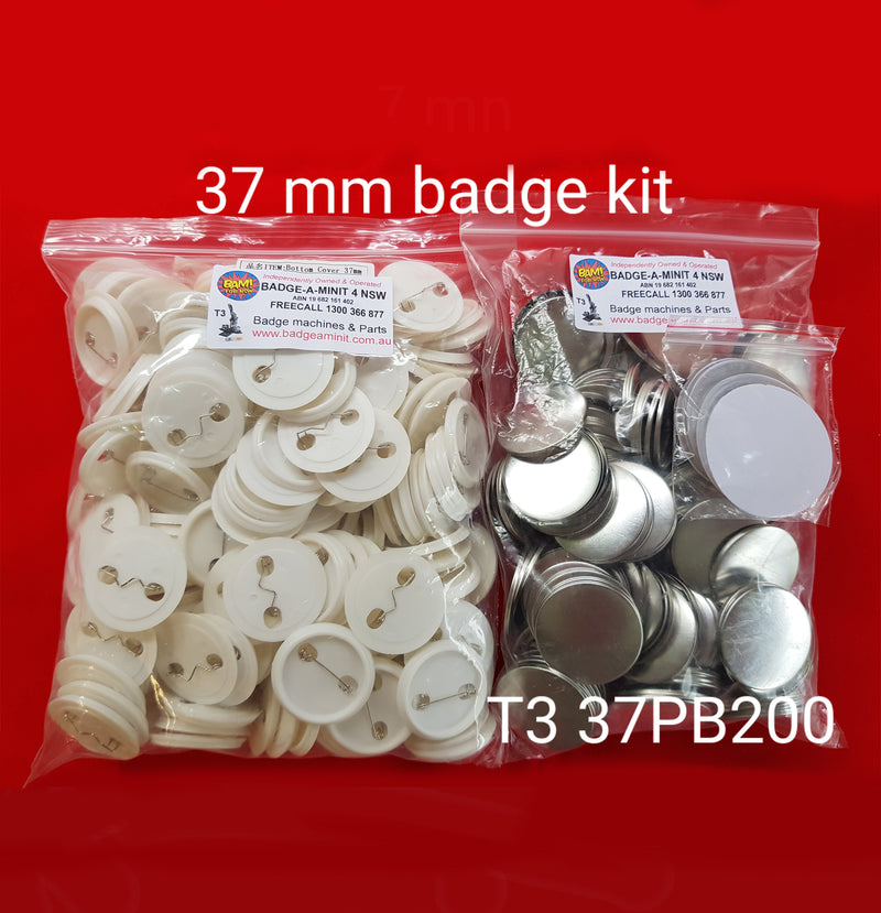 T3 Pin on Badge Kit 37mm ( T3 37PB200 ) 400 1000